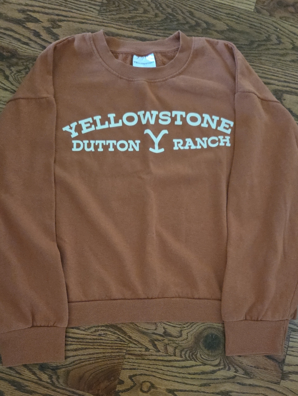 Yellowstone Dutton Ranch Sweatshirt Burnt Orange Size XL